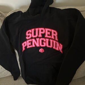 Anti Social Social Club Black Hoodie with Pink Print